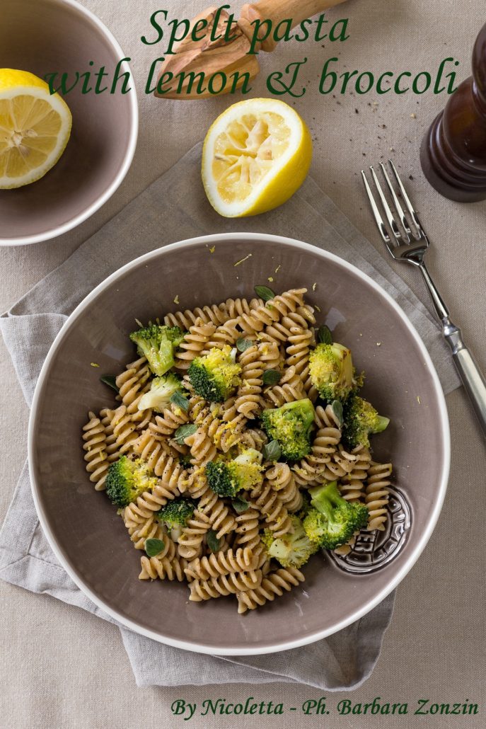 spelt pasta with broccoli and lemon