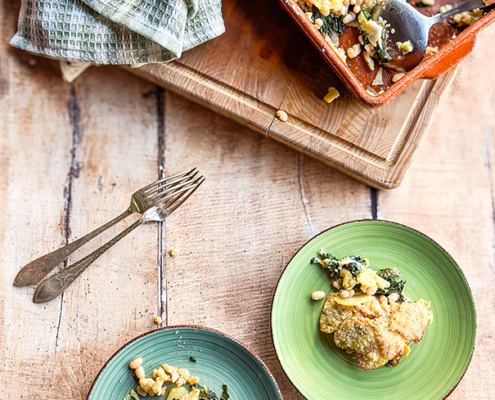 SFORMATO POTATOES BEANS AND KALE