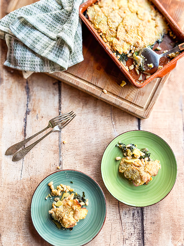 SFORMATO POTATOES BEANS AND KALE